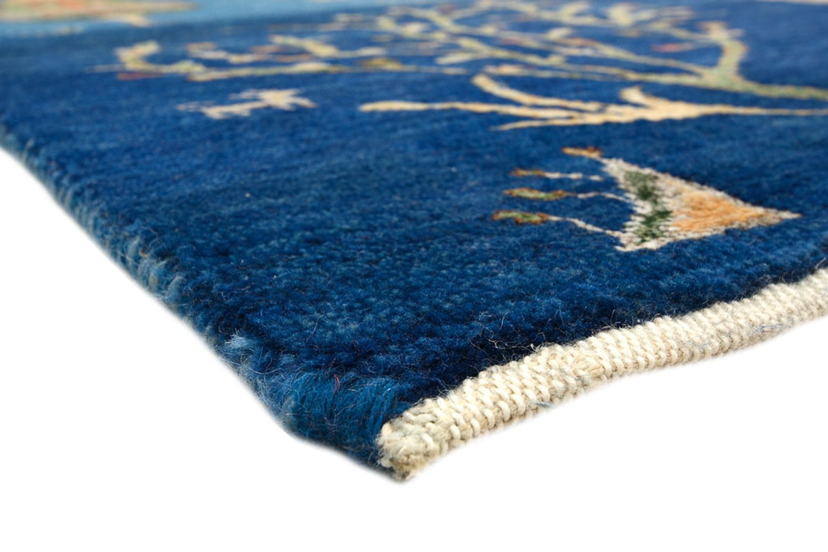 Gabbeh Rug - Loribaft Indus - 203 x 155 cm - sea blue