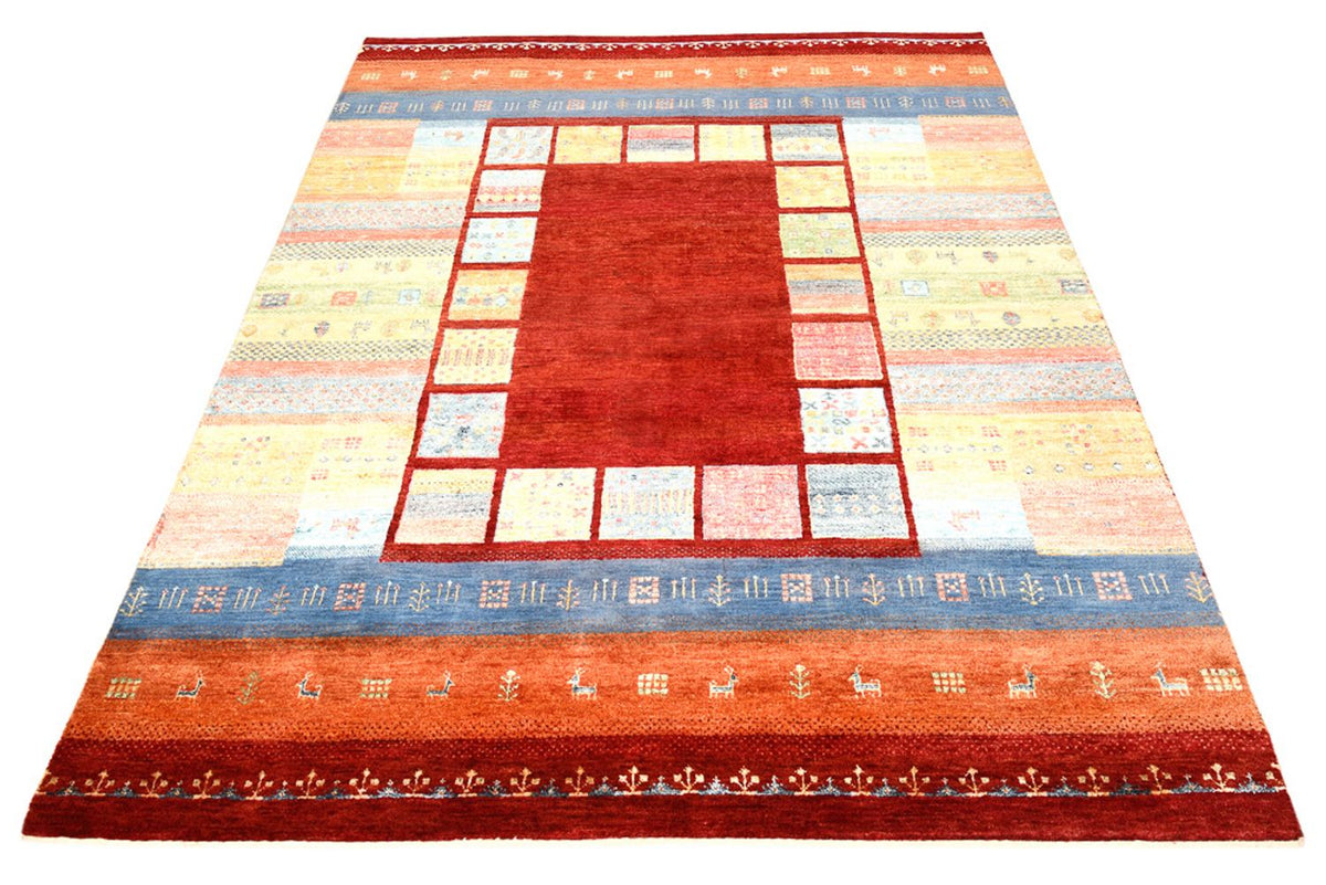 Gabbeh Rug - Loribaft Indus - 199 x 153 cm - red