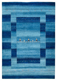 Gabbeh Rug - Loribaft Indus - 294 x 205 cm - sea blue