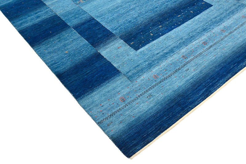 Gabbeh Rug - Loribaft Indus - 294 x 205 cm - sea blue