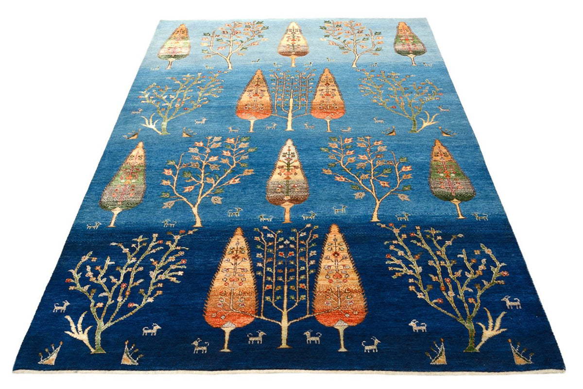 Gabbeh Rug - Loribaft Indus - 247 x 173 cm - sea blue