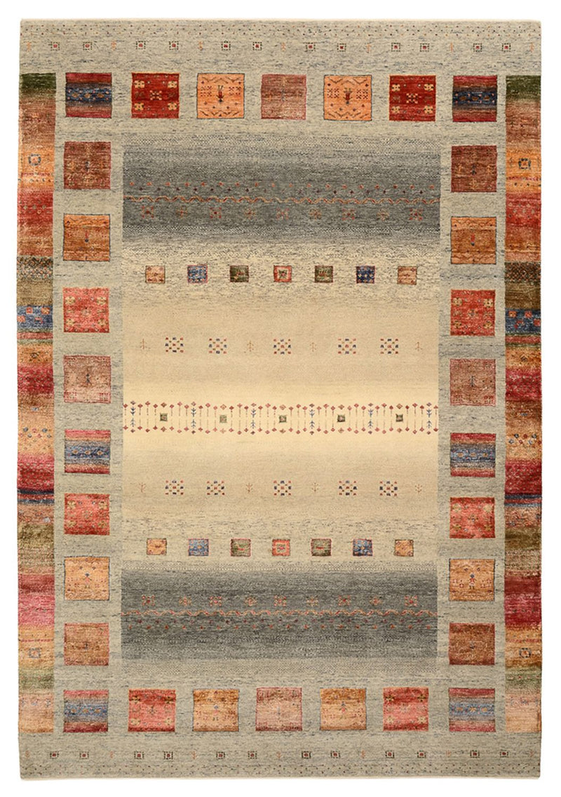 Gabbeh Rug - Loribaft Indus - 304 x 208 cm - dark beige