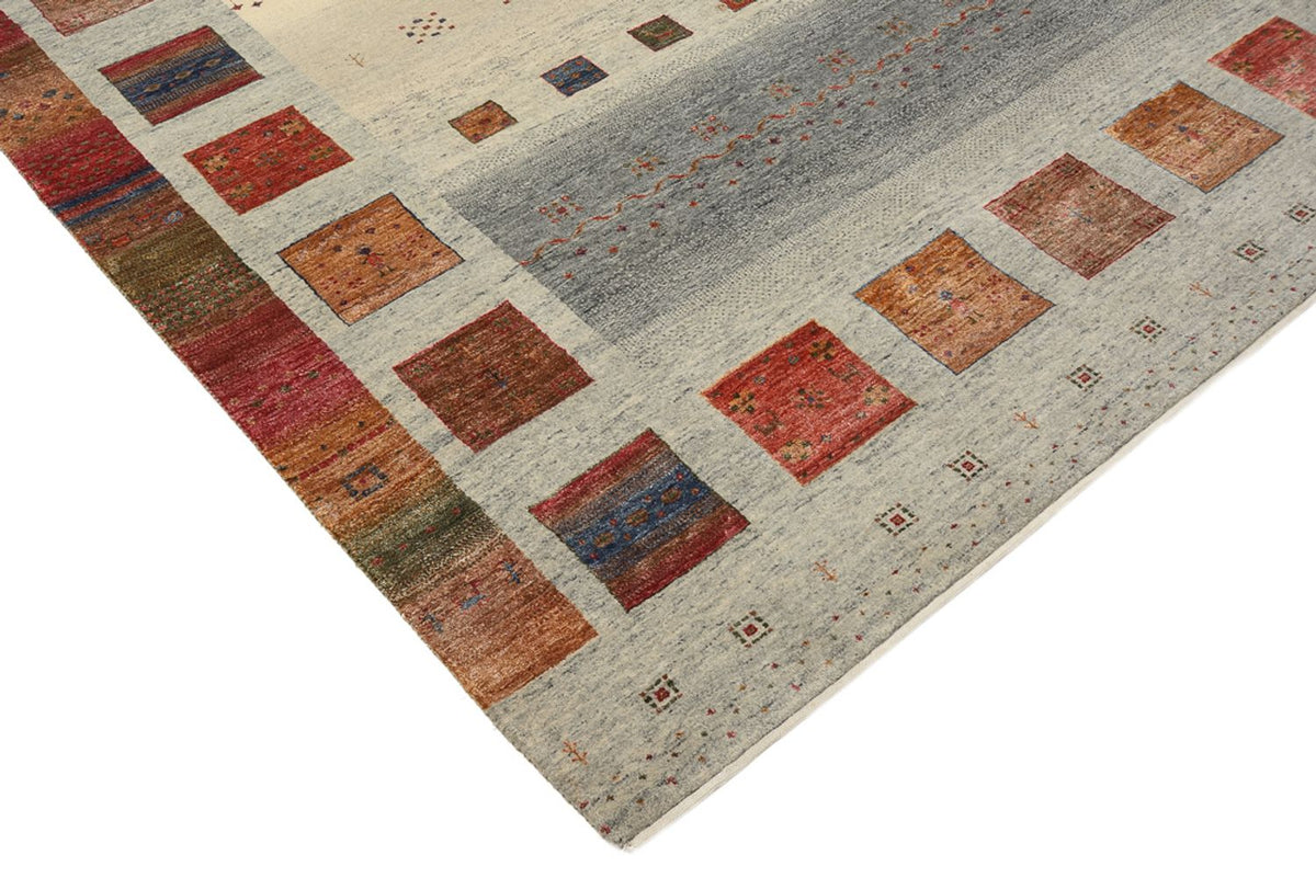 Gabbeh Rug - Loribaft Indus - 304 x 208 cm - dark beige