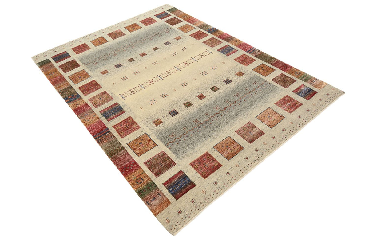 Gabbeh Rug - Loribaft Indus - 207 x 158 cm - dark beige