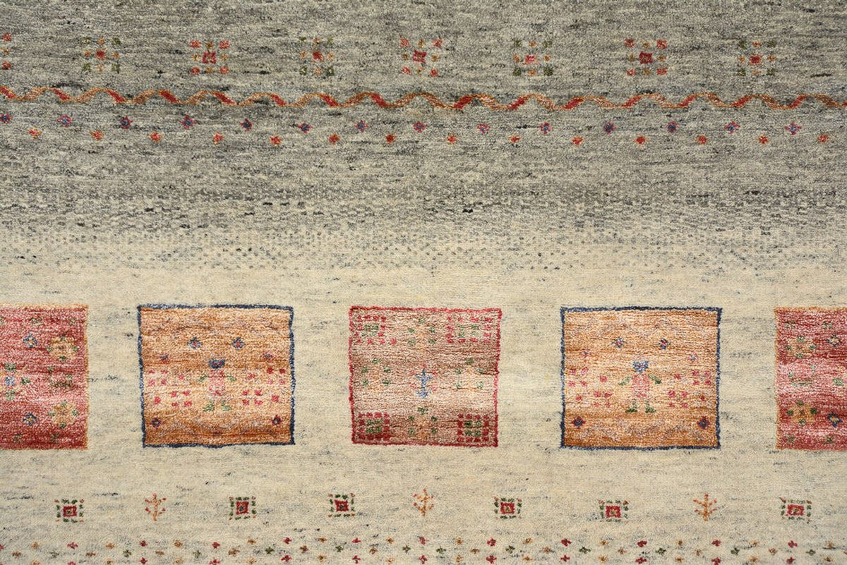 Gabbeh Rug - Loribaft Indus - 207 x 158 cm - dark beige