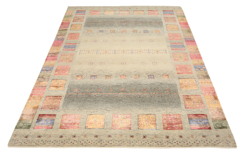 Gabbeh Rug - Loribaft Indus - 207 x 158 cm - dark beige