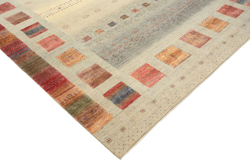 Gabbeh Rug - Loribaft Indus - 336 x 250 cm - dark beige