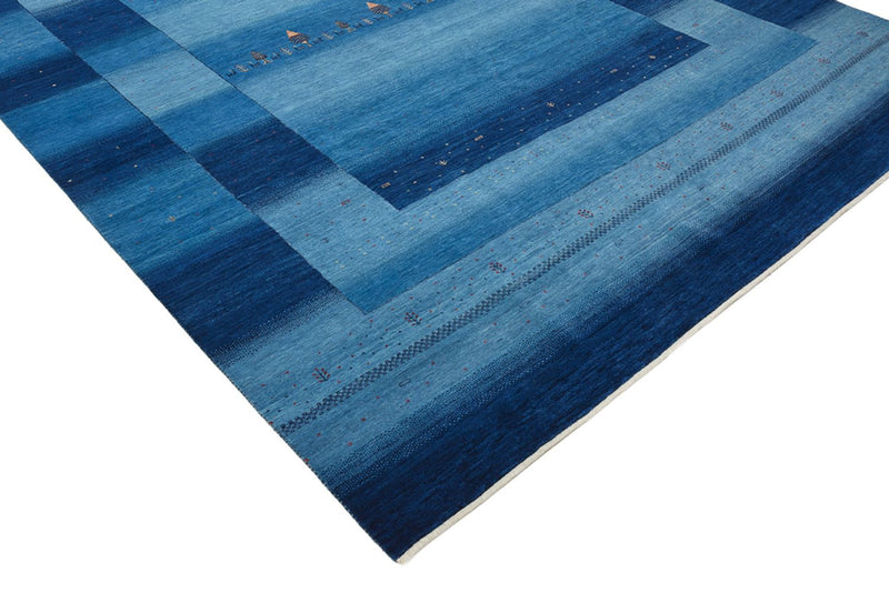 Gabbeh Rug - Loribaft Indus - 345 x 247 cm - sea blue
