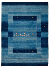 Gabbeh Rug - Loribaft Indus - 235 x 169 cm - sea blue