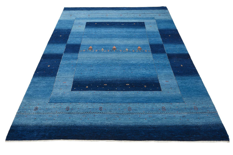 Gabbeh Rug - Loribaft Indus - 235 x 169 cm - sea blue