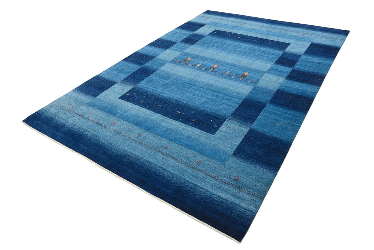 Gabbeh Rug - Loribaft Indus - 304 x 204 cm - sea blue