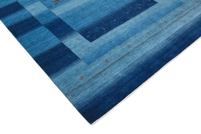 Gabbeh Rug - Loribaft Indus - 304 x 204 cm - sea blue