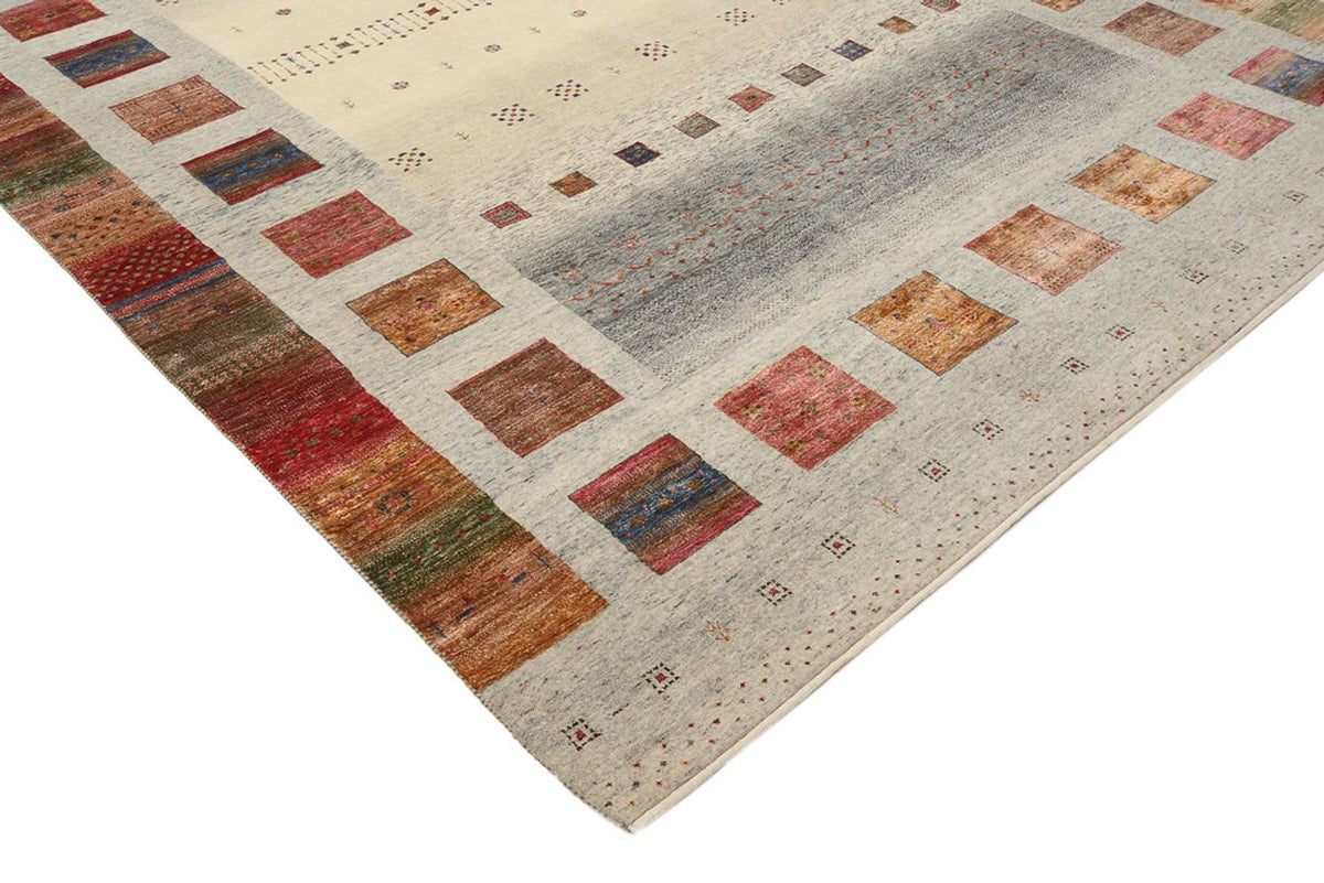 Gabbeh Rug - Loribaft Indus - 354 x 248 cm - dark beige