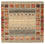 Gabbeh Rug - Loribaft Indus square  - 156 x 152 cm - dark beige