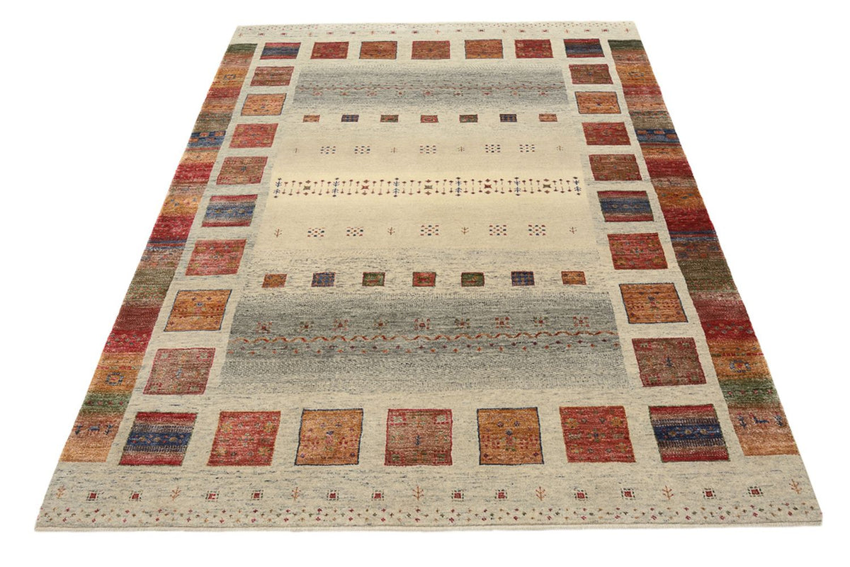 Gabbeh Rug - Loribaft Indus - 204 x 154 cm - dark beige