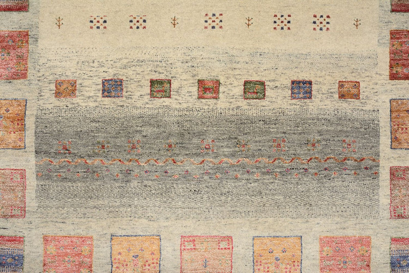 Gabbeh Rug - Loribaft Indus - 204 x 154 cm - dark beige