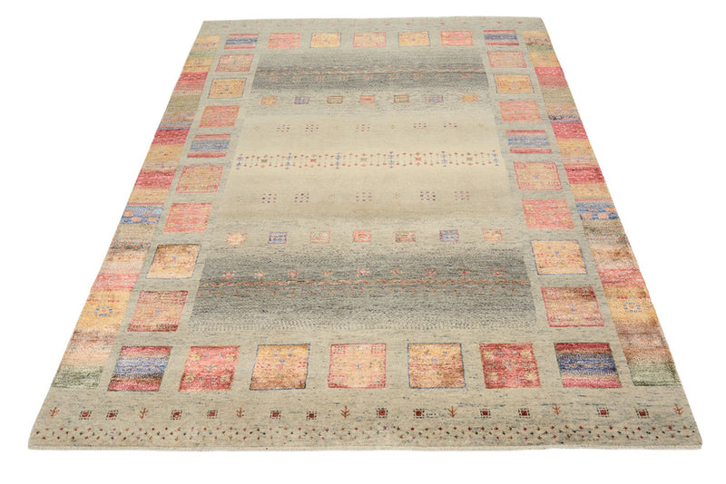 Gabbeh Rug - Loribaft Indus - 204 x 154 cm - dark beige