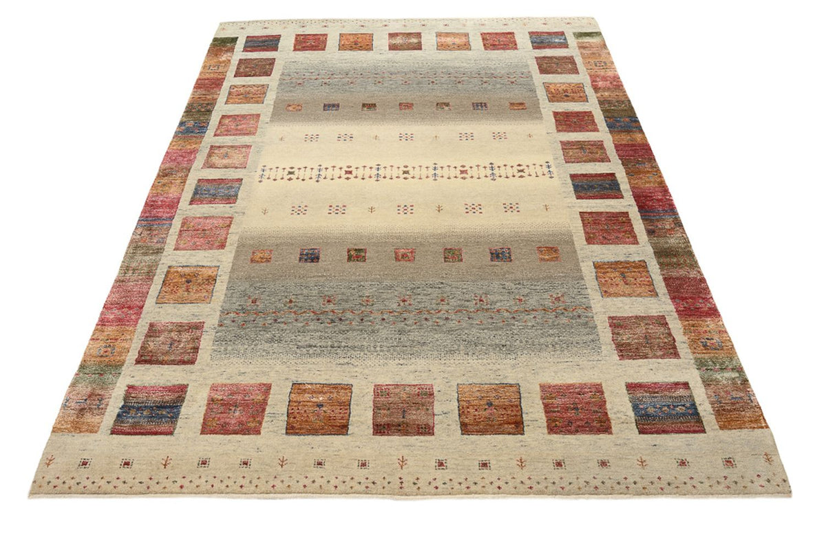 Gabbeh Rug - Loribaft Indus - 205 x 157 cm - dark beige