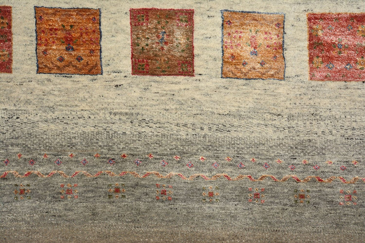 Gabbeh Rug - Loribaft Indus - 205 x 157 cm - dark beige