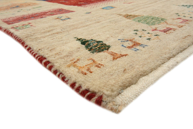 Gabbeh Rug - Loribaft Indus square  - 203 x 203 cm - multicolored