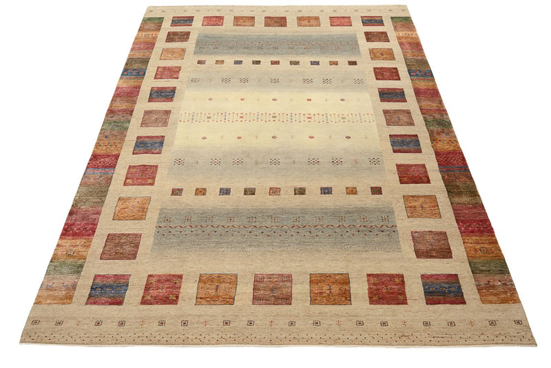 Gabbeh Rug - Loribaft Indus - 351 x 254 cm - dark beige