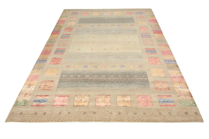 Gabbeh Rug - Loribaft Indus - 351 x 254 cm - dark beige