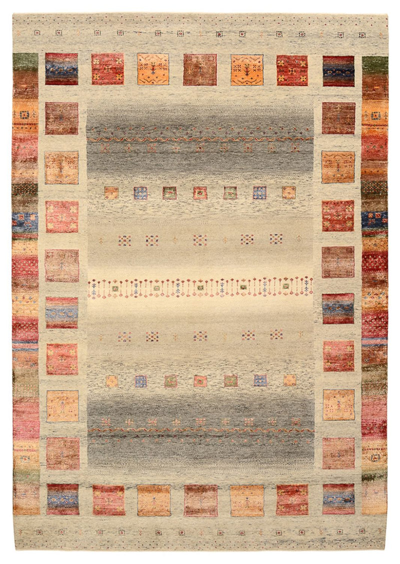 Gabbeh Rug - Loribaft Indus - 301 x 207 cm - dark beige