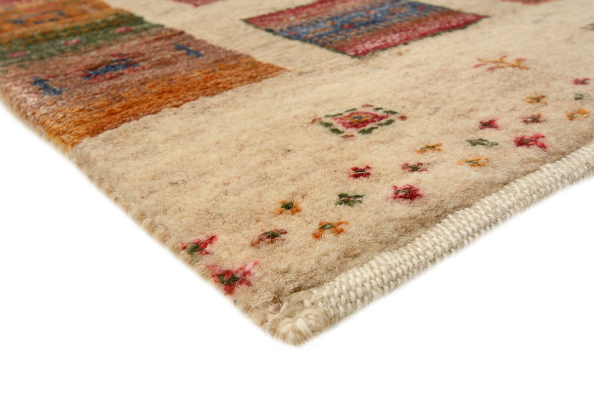 Runner Gabbeh Rug - Loribaft Indus - 305 x 81 cm - dark beige
