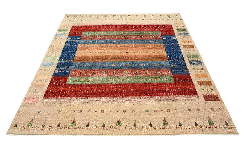 Gabbeh Rug - Loribaft Indus - 236 x 205 cm - multicolored