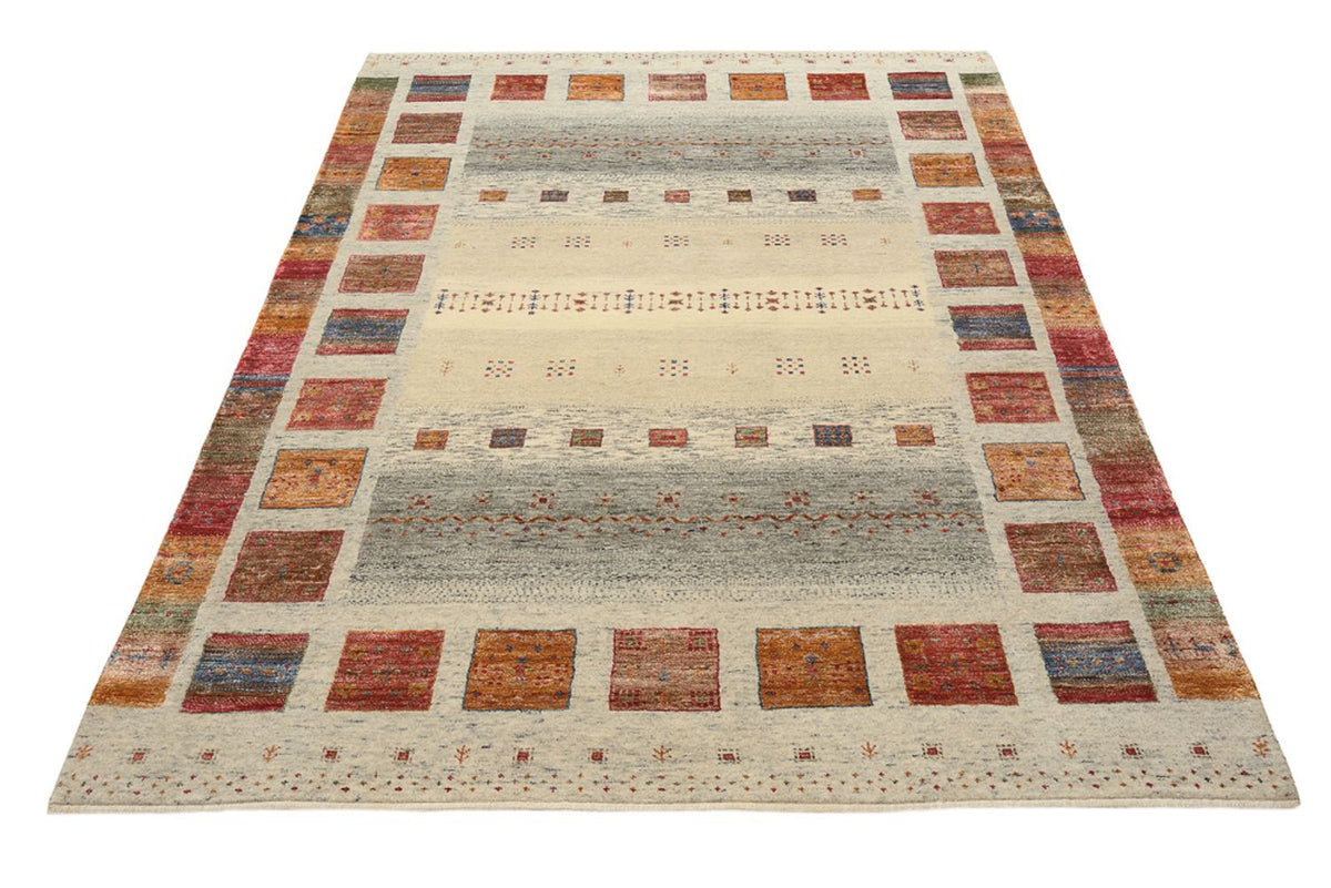 Gabbeh Rug - Loribaft Indus - 205 x 154 cm - dark beige