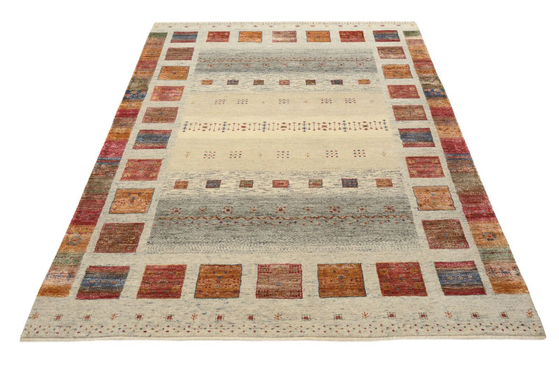 Gabbeh Rug - Loribaft Indus - 205 x 154 cm - dark beige