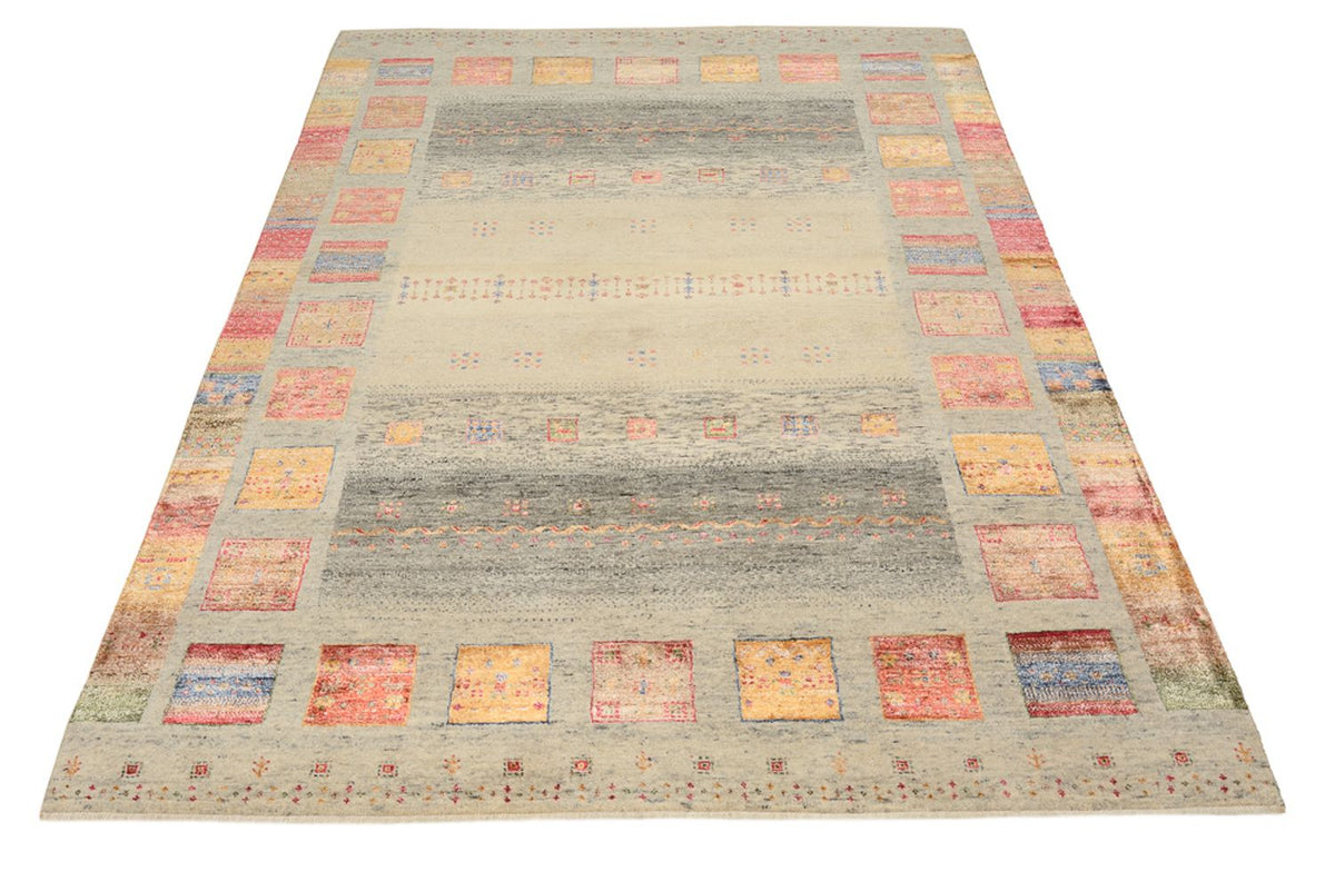 Gabbeh Rug - Loribaft Indus - 205 x 154 cm - dark beige