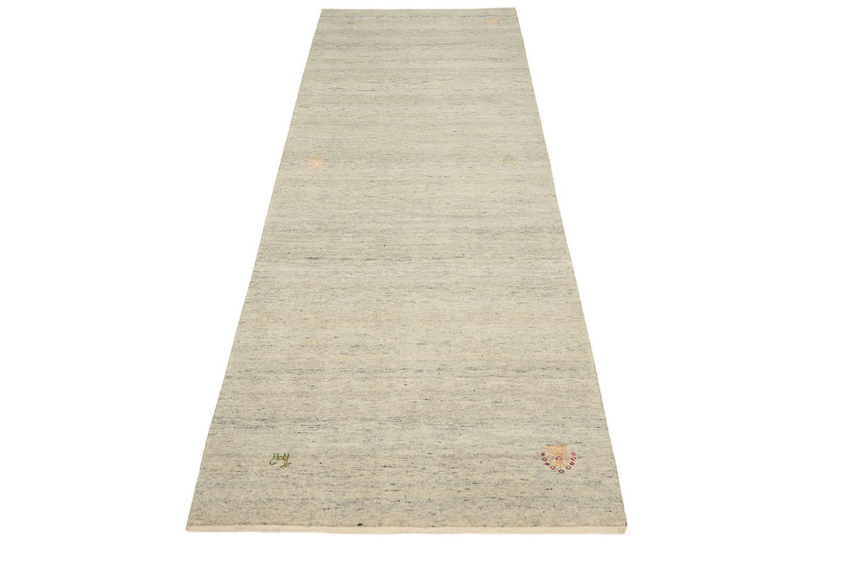 Runner Gabbeh Rug - Loribaft Indus - 241 x 85 cm - dark beige