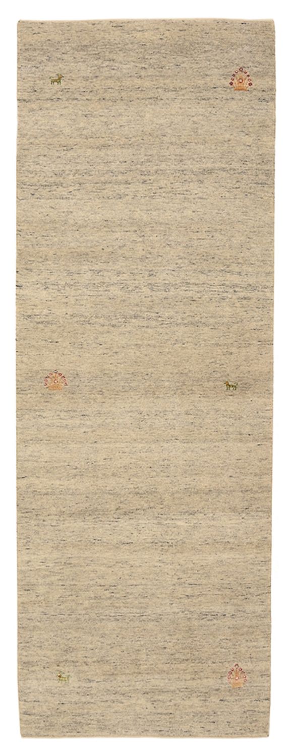 Runner Gabbeh Rug - Loribaft Indus - 237 x 82 cm - dark beige