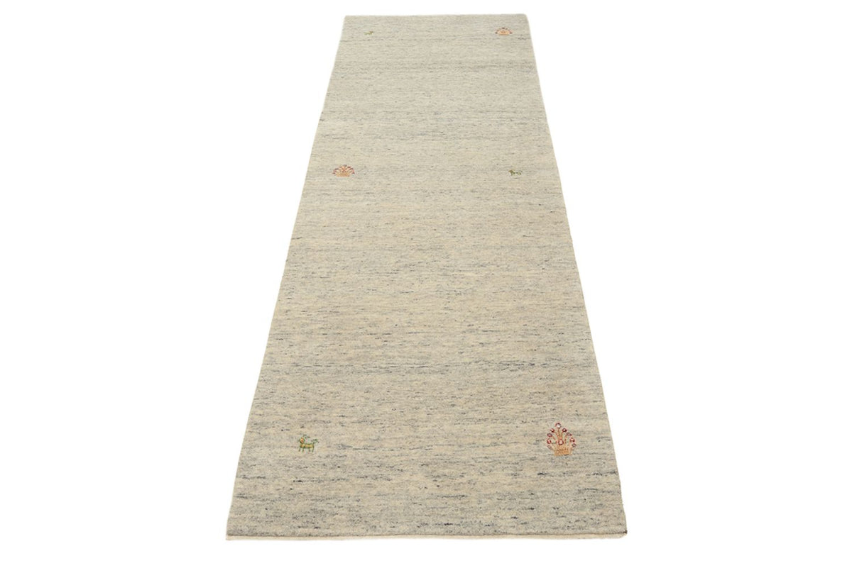 Runner Gabbeh Rug - Loribaft Indus - 237 x 82 cm - dark beige
