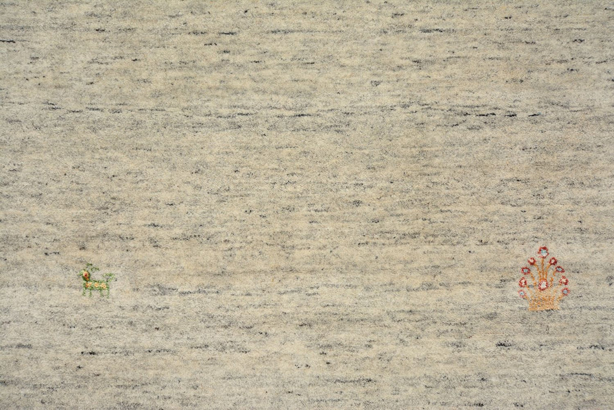 Runner Gabbeh Rug - Loribaft Indus - 237 x 82 cm - dark beige