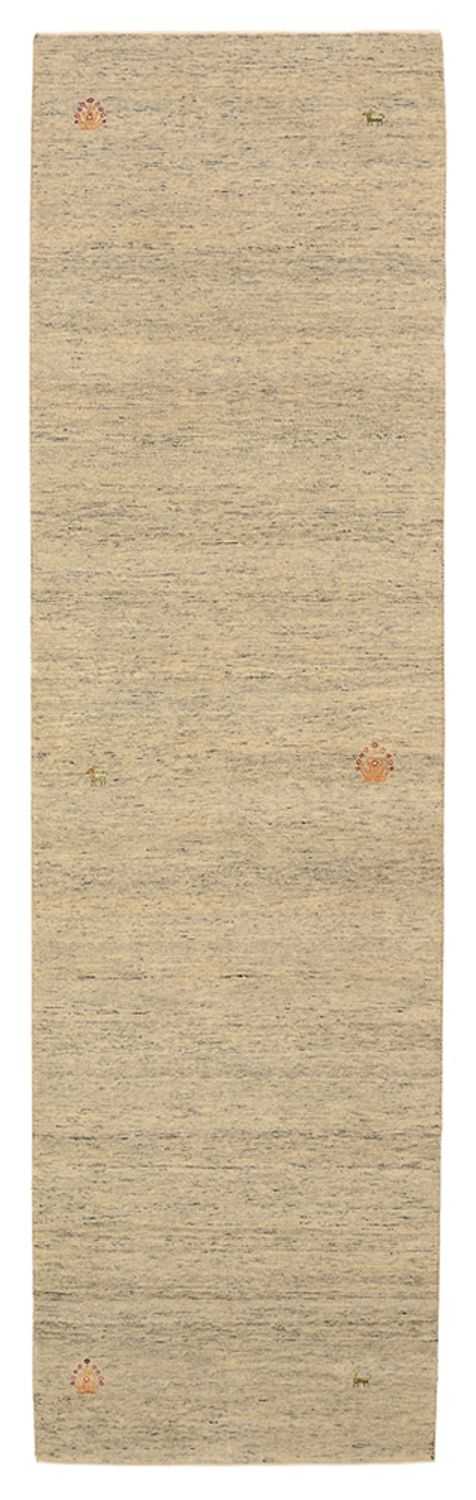 Runner Gabbeh Rug - Loribaft Indus - 295 x 80 cm - dark beige