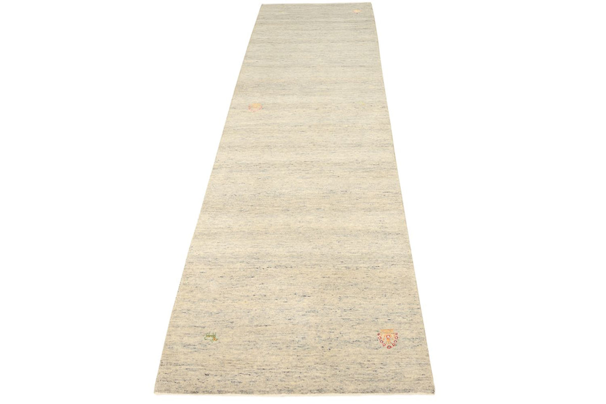 Runner Gabbeh Rug - Loribaft Indus - 295 x 80 cm - dark beige