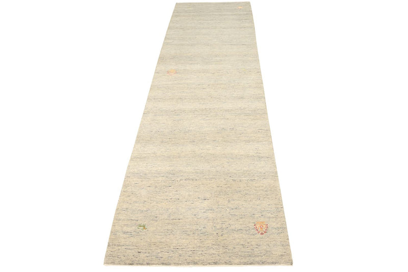 Runner Gabbeh Rug - Loribaft Indus - 295 x 80 cm - dark beige