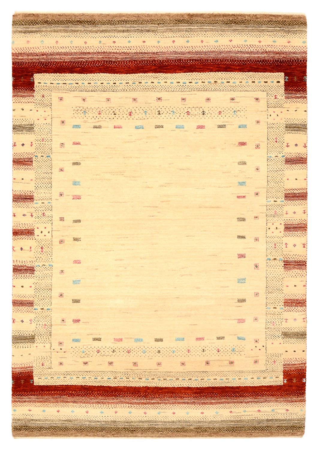 Gabbeh Rug - Loribaft Indus - 152 x 106 cm - light beige
