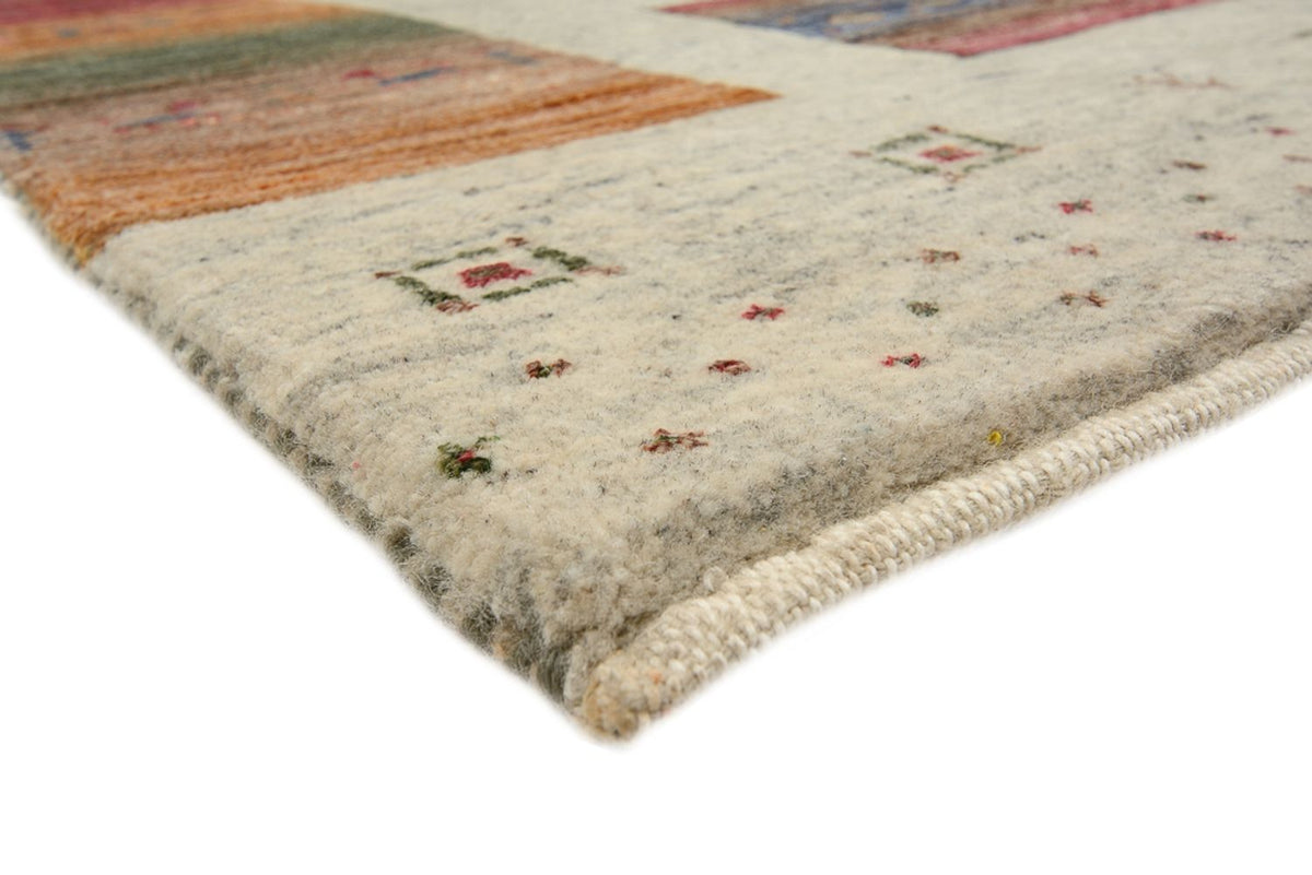 Gabbeh Rug - Loribaft Indus square  - 249 x 248 cm - dark beige
