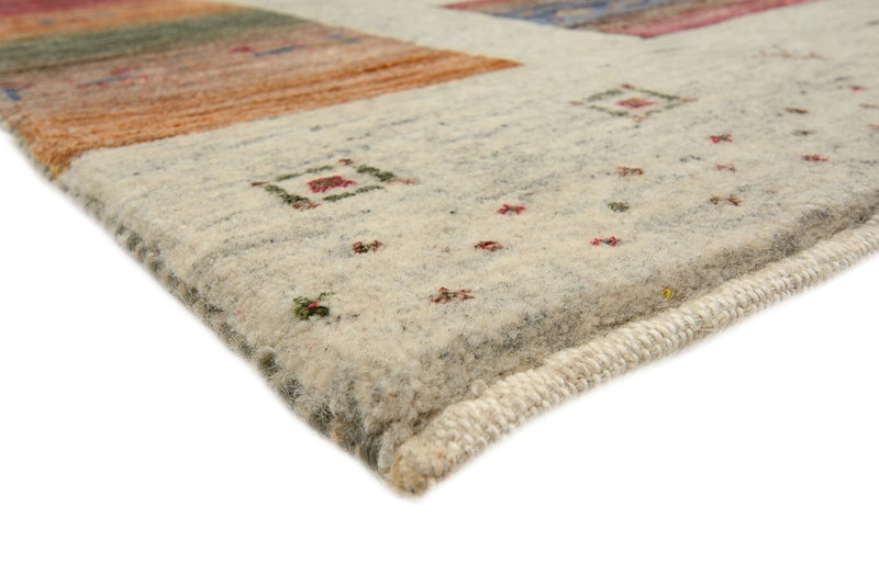 Gabbeh Rug - Loribaft Indus square  - 249 x 248 cm - dark beige