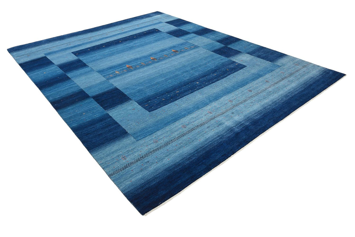 Gabbeh Rug - Loribaft Indus - 329 x 253 cm - sea blue