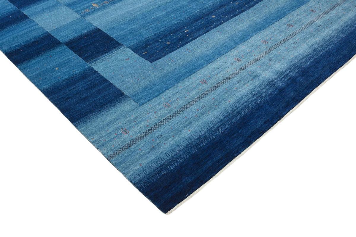 Gabbeh Rug - Loribaft Indus - 329 x 253 cm - sea blue