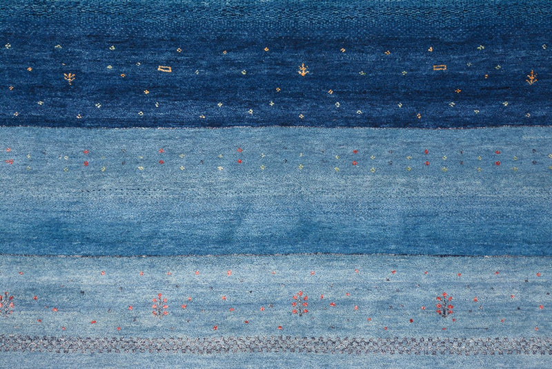 Gabbeh Rug - Loribaft Indus - 329 x 253 cm - sea blue