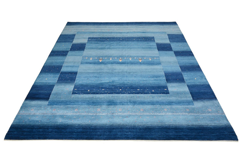 Gabbeh Rug - Loribaft Indus - 329 x 253 cm - sea blue