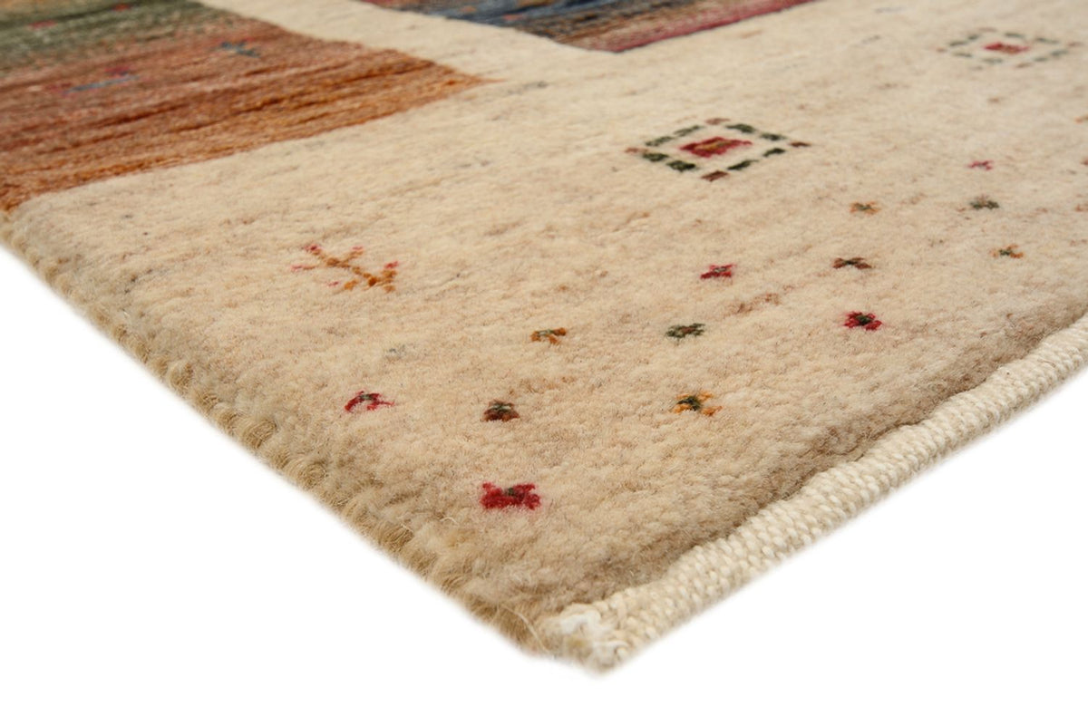 Gabbeh Rug - Loribaft Indus square  - 204 x 202 cm - light beige