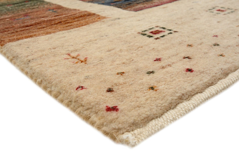Gabbeh Rug - Loribaft Indus square  - 204 x 202 cm - light beige