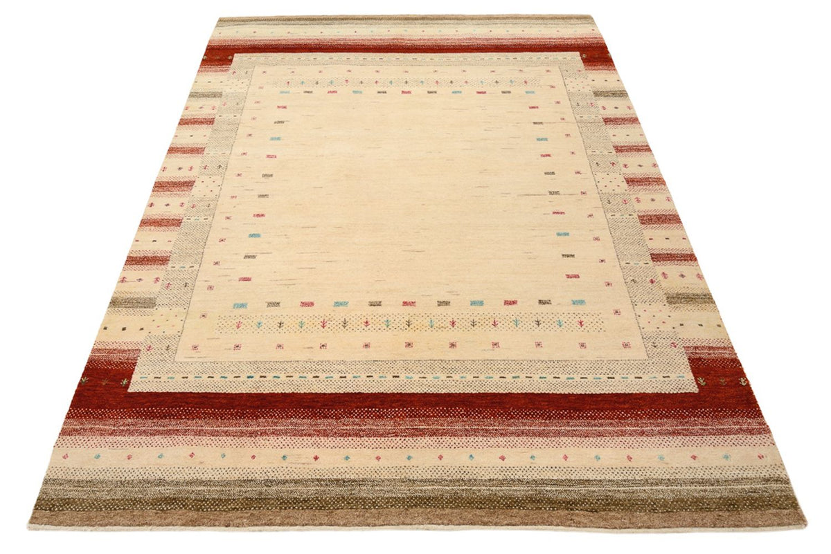 Gabbeh Rug - Loribaft Indus - 206 x 156 cm - light beige