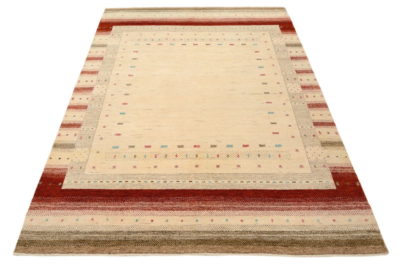 Gabbeh Rug - Loribaft Indus - 206 x 156 cm - light beige
